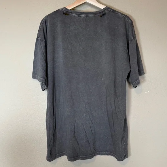 Free People x Vintage Canvas Cotton Distressed Tiger Print T-Shirt Size Medium - Picture 4 of 7